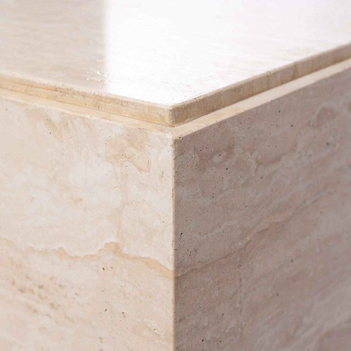 Bottega kube sofabord Travertine (beige 65x65x36)