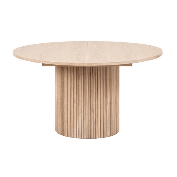 Hovedbilde Noor rundt spisebord ø120 (220) med 2 tilleggsplater (lys eik)