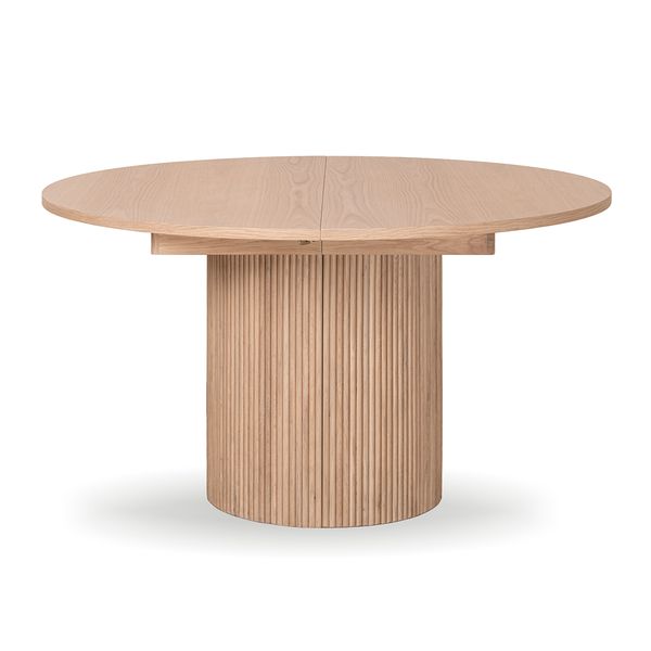 Hovedbilde Noor rundt spisebord ø120 (270) med 3 tilleggsplater (lys eik)