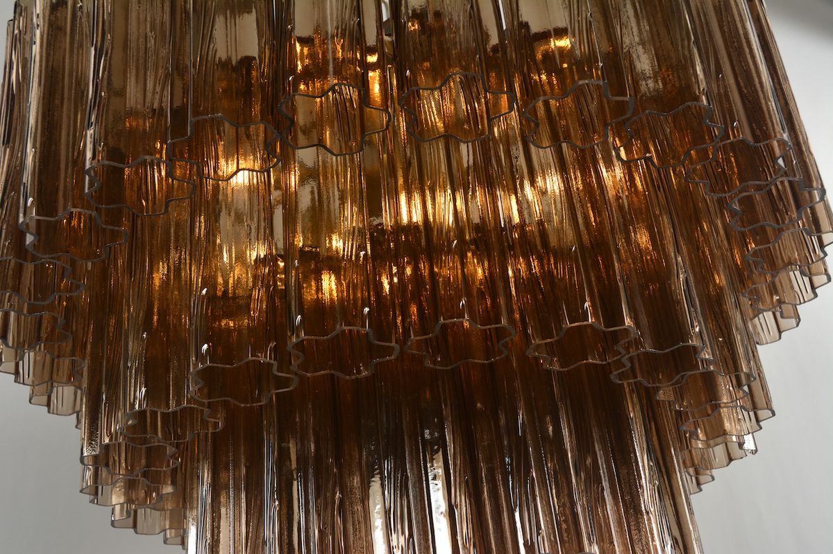 Sezane Chandelier 3 lag (ø72) smoked (brun) / krom