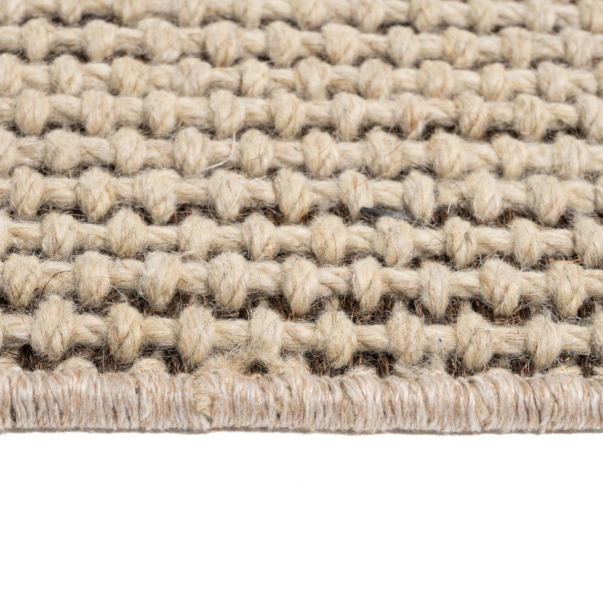 Ull/sisal teppe Double weave (160x230- beige/brun)
