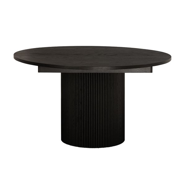 Hovedbilde Noor rundt spisebord ø120 (170) med 1 tilleggsplate (sort eik)