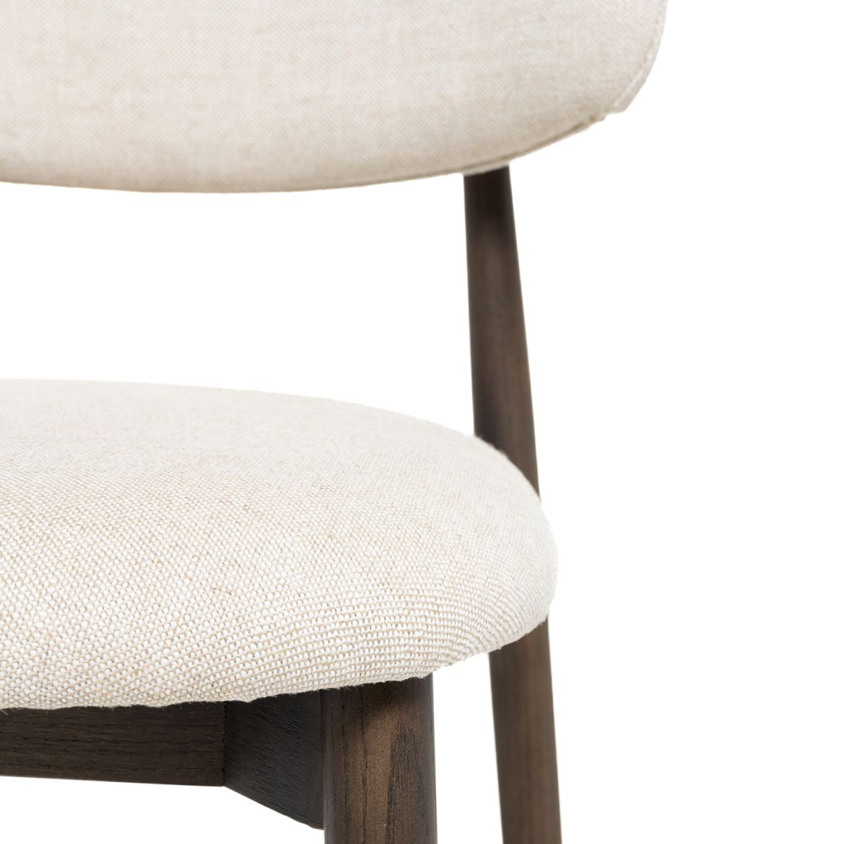 Malmø spisestol heltre røkt eik (stoff Lin beige)